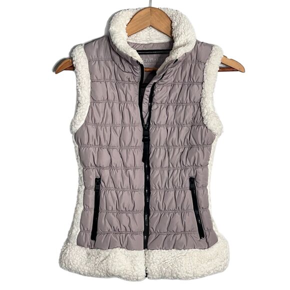 Calvin Klein Winter Quilted Vest with faux fur, Small - Picture 1 of 8